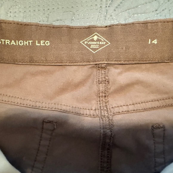 St. John's Bay Women's Straight Leg corduroy Jeans in Deep Brown - Picture 3 of 6